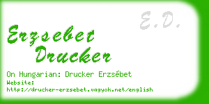 erzsebet drucker business card